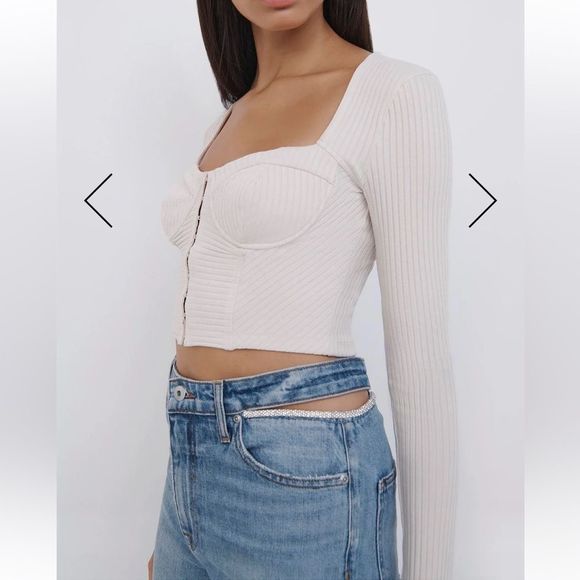 Jonathan Simkhai Amelia High Rise Straight Jean in Vintage Melrose - Picture 7 of 12